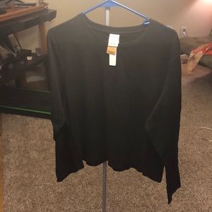 New Victoria’s Secret Pink long sleeve shirt black Sz XXL